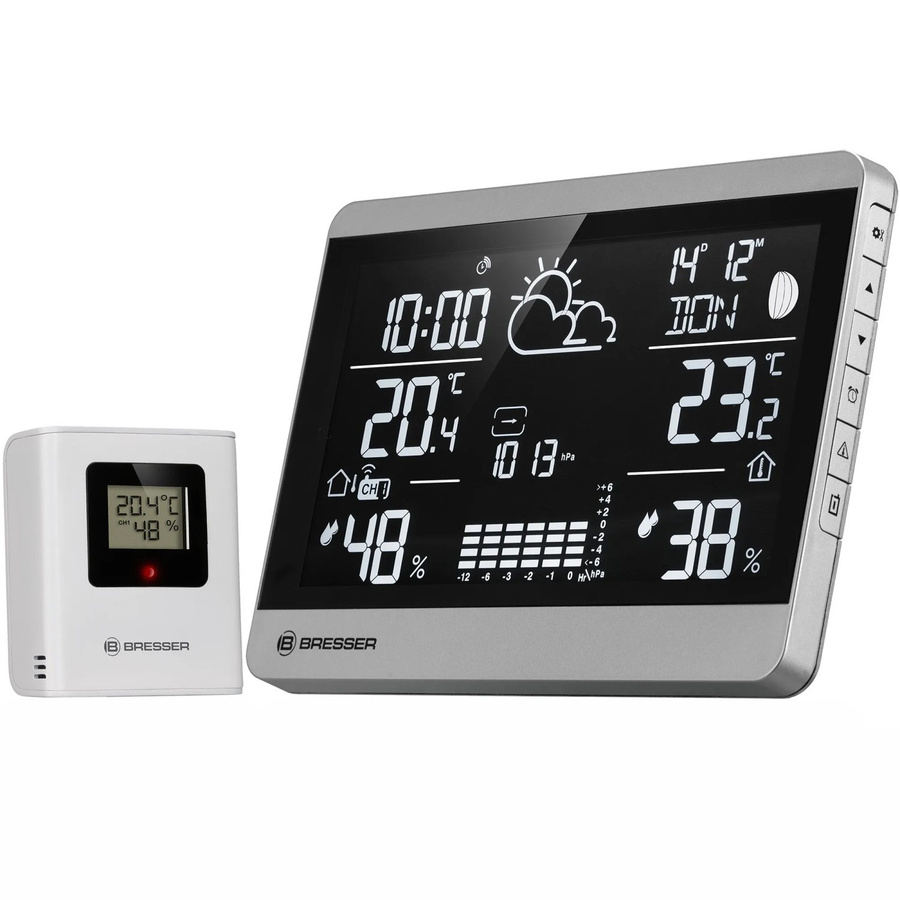 Bresser Funk-Wetterstation ClimateTemp NDH-NEO in Silber-Schwarz - Bild 2