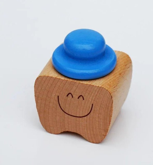 Binchi Fitness Baby Holz Zahnbox Organizer zur Aufbewahrung von Milchzähnen und Nabelschnur in Blau - Bild 1