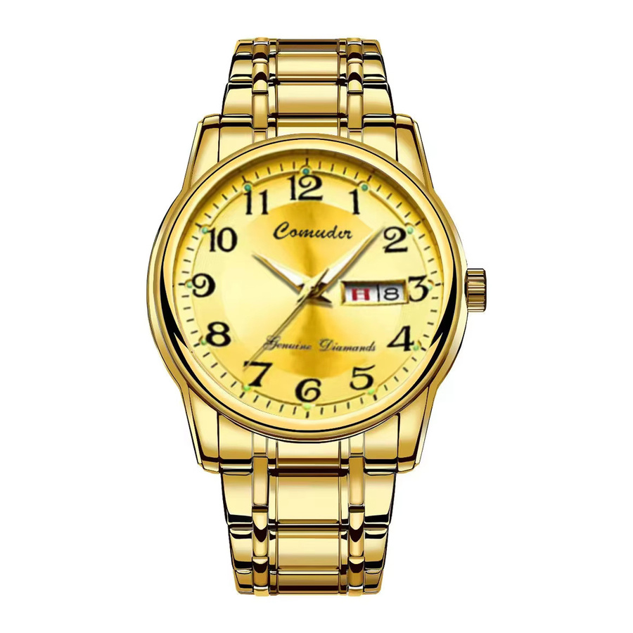 Mairuige Armbanduhr, Quarz, Gold, Edelstahl, Unisex - Bild 4