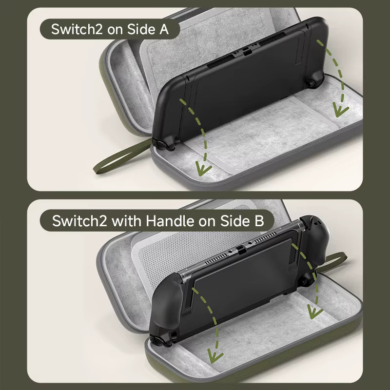 Hagibis Tragetasche für Switch 2 Hartschalen-Reisetasche in Grau mit Platz für 10 Spielkassetten - Bild 3