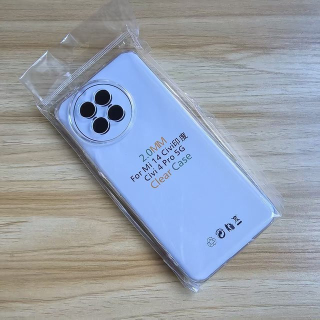 Transparente Silikonhülle für Xiaomi Civi 4 Pro und Xiaomi 14 Civi mit Linsenschutz - Bild 1
