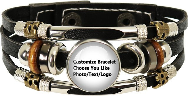 Lederarmband, bunt, mehrschichtig, Unisex - Bild 1