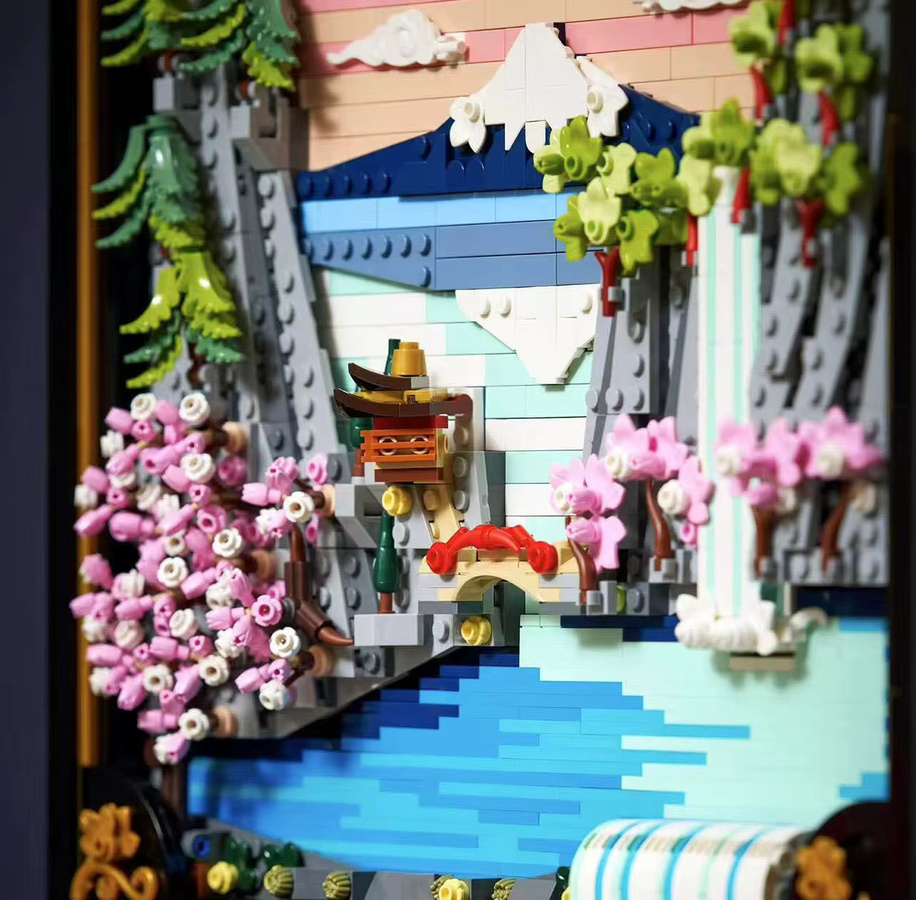GSF Kirschblüten-Landschaft, Romantisches Modellhaus, DIY-Bausteine, Kreatives Spielzeug - Bild 3