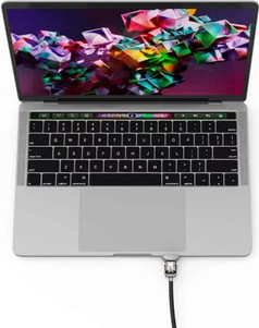 Compulocks Ledge Sicherheitsschlossadapter für MacBook Air M2 2022 mit Schlüssel-Kabelschloss in Silber - Bild 1