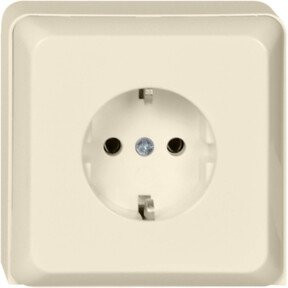 Schneider Electric Geräteträger mit 1-fach Steckdose in Weiß - Bild 1
