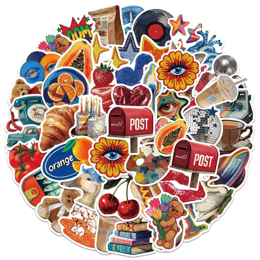 Rspctou Vintage Y2K Cartoon Ästhetische Aufkleber, wasserfest, 10/30/50 Stück - Bild 2