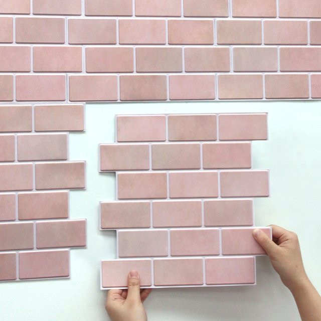 Selbstklebendes 3D-Wandpaneel aus PVC von Commomy in Green oder Pink, B/T/H: 30 x 30 x 30 cm - Bild 1