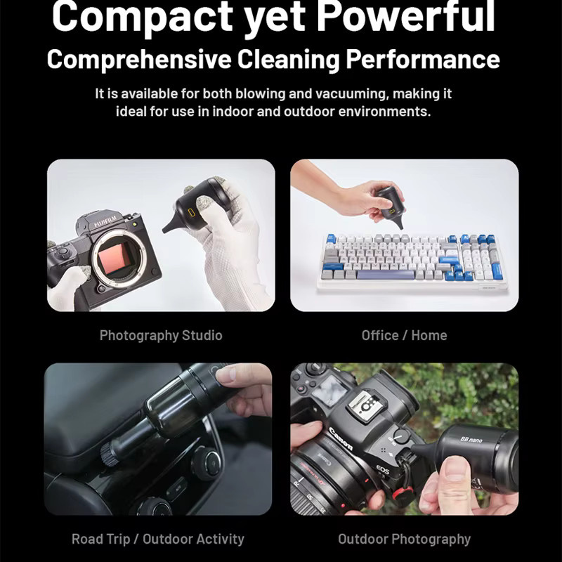 Nitecore BB2 BB nano Elektronisches Gebläse in Schwarz für Kameraobjektive und Fotografie - Bild 4
