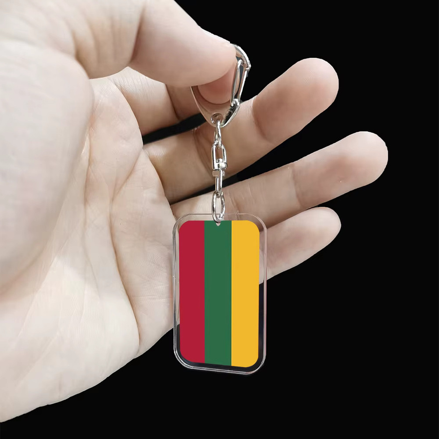 Schlüsselanhänger Litauen-Flagge, Acryl, Unisex - Bild 2