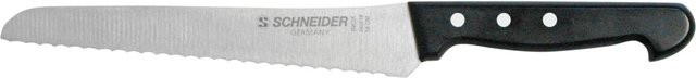 Schneider Brotmesser in Schwarz mit Edelstahlklinge, Länge: 18 cm - Bild 1