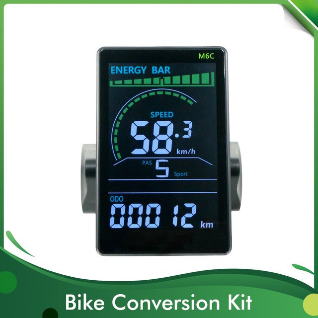 Mcezdy UART 2 M6C LCD Display für Elektrofahrräder und E-Roller, Wasserdicht, Farbe Schwarz - Bild 1
