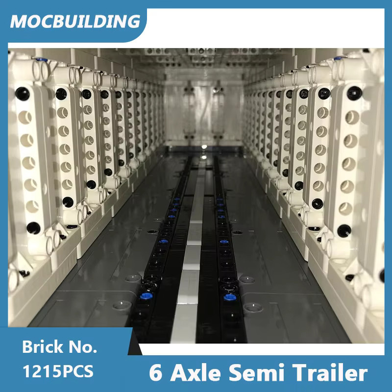 MOCBUILDING 6-Achs-Sattelauflieger Bausteine Transport 1215-teiliges Set - Bild 2