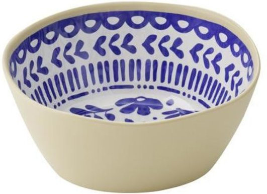 APS Schale FLORYN aus Melamin in Weiß, Beige und Blau, B/T/H: 20 x 20 x 9 cm - Bild 1