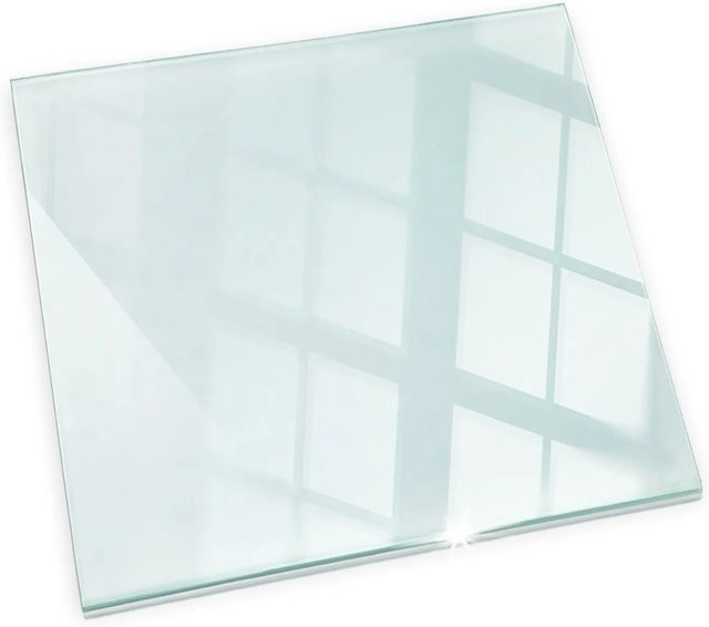 Tulup Kamin Glasplatte Transparent Quadrat B/B: 60 x 60 cm - Bild 1