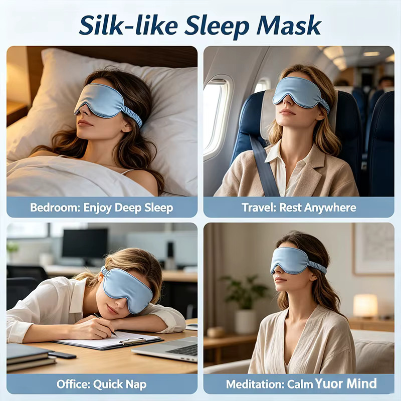 Set aus imitierten Seiden-Augenpads, Unisex - Bild 5