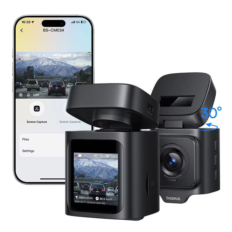 Baseus VD1 4K UHD Dash Cam mit GPS, Nachtsicht und ADAS Auto DVR in Schwarz - Bild 7