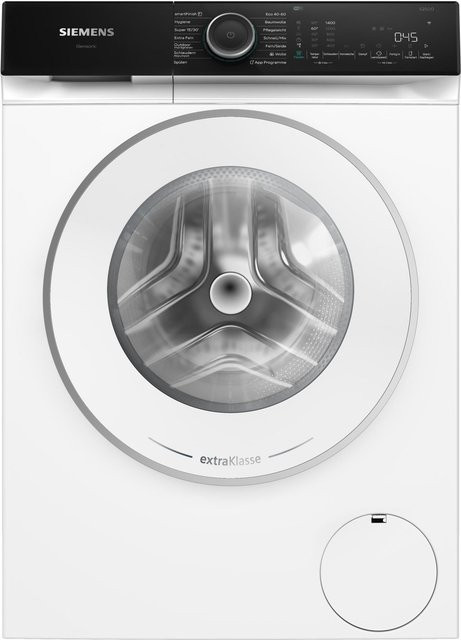 Bosch iQ500 WG44N2M91 Waschmaschine in Weiß mit 9 kg Kapazität, 1400 Umdrehungen Schleuderdrehzahl und App-Control - Bild 1