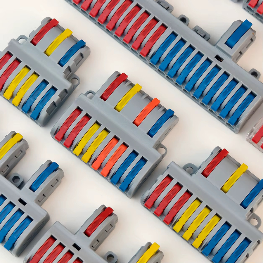 YJCAL Mini-Schnellkabelverbinder kompakter Push-in-Klemmenblock mit 1 Eingang und mehreren Ausgängen als universeller Kabelverteiler für LED-Beleuchtungsverkabelung - Bild 3