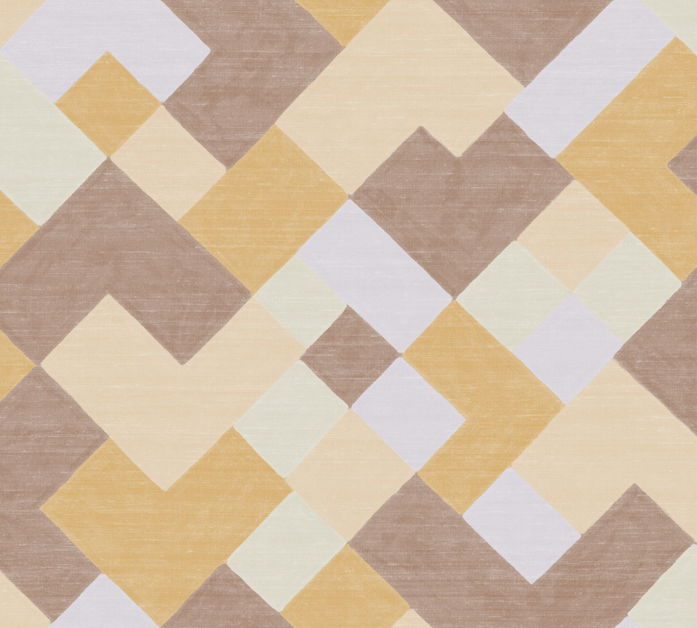 Élitis Tapete Twill VP 1035 15 mit geometrischem Abstract-Muster in Multicolour aus Vinyl und Vlies - Bild 1