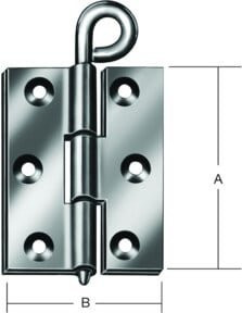 VORMANN Kulissenscharnier aus Stahl, verzinkt, Farbe: Silber, B: 5,5 cm, H: 7,0 cm - Bild 1
