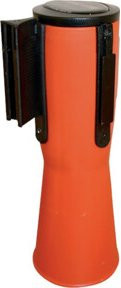 RS-GUIDESYSTEMS Leitkegelaufsatz in Orange mit schwarz-gelb diagonal gestreiftem Gurt und einer Gurtlänge von 4 m - Bild 1