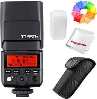 Godox TT350S Speedlite Aufsteckblitz für Sony E-Mount, Schwarz, B/T/H: 14,0 x 3,8 x 6,2 cm - Bild 1
