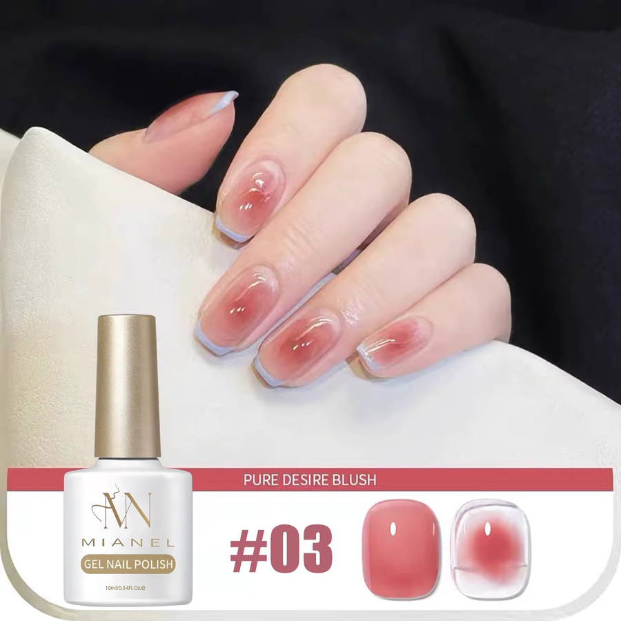 MIANEL Nagel-Gel-Lack, Nude-Rosa, Glänzend - Bild 3