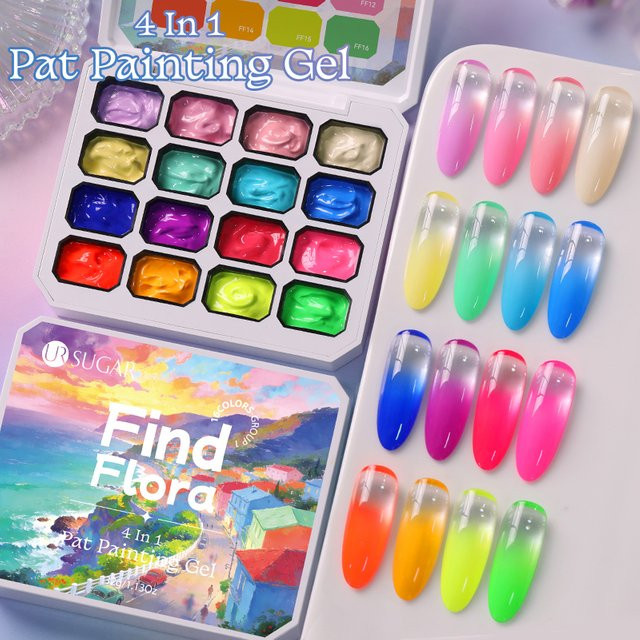 UR SUGAR 4 in 1 Pat Painting Gel Palette, 16 Farben - Bild 1