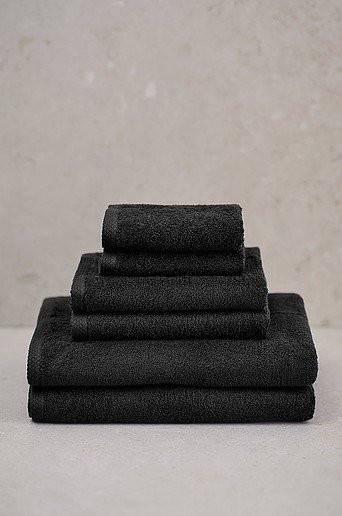 DARCY Handtuch-Set 6er-Pack aus Baumwolle in Schwarz, flauschiges Frottier für Erwachsene - Bild 1