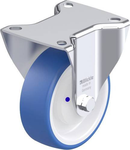 Blickle B-POTHS 100XKA Stahlblech-Bockrolle in Blau mit 100mm Rad-Durchmesser und 200kg Tragfähigkeit - Bild 1