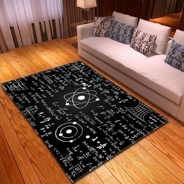 Rutschfester Teppich mit Periodensystem der Elemente Muster von Karpetti in Schwarz, B/T: 40 x 120 cm - Bild 1