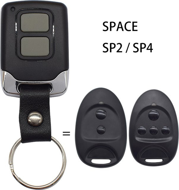 Scimagic-RC Garagentor-Fernbedienung SPACE SP2 SP4 Tor-Schlüsselanhänger-Sender Schwarz 433,92 MHz - Bild 1
