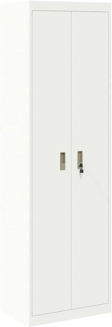 vidaXL Aufbewahrungsschrank 2er Set aus Stahl in Weiß, B/T/H: 60 x 40 x 200 cm - Bild 1