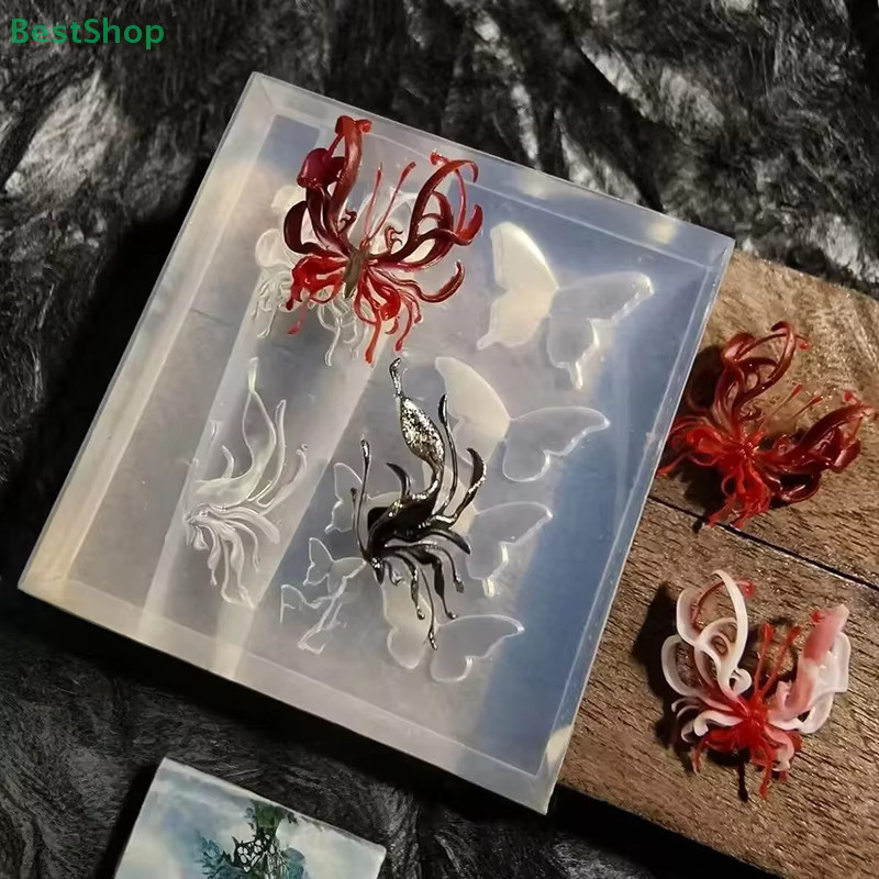 HNKMP 3D Relief Schmetterling Silikon Nail Art Form, Transparent, Unisex - Bild 2