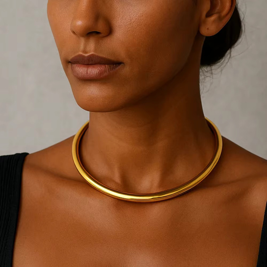 THTOT Halskette Edelstahl, Gold, Damen - Bild 2