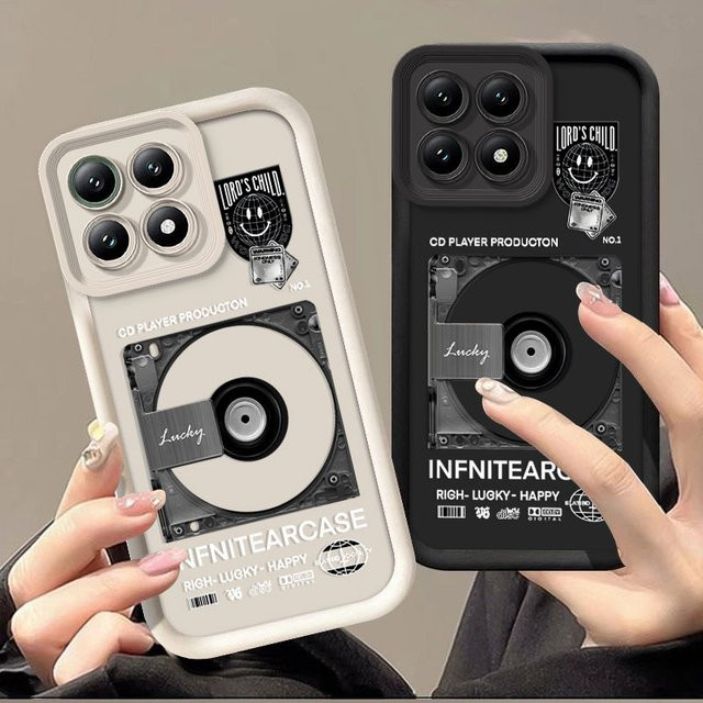 Flexible Silikonhülle für Xiaomi 17 Mi 17 5G mit Retro Record Print Pattern und Shockproof-Schutz - Bild 1