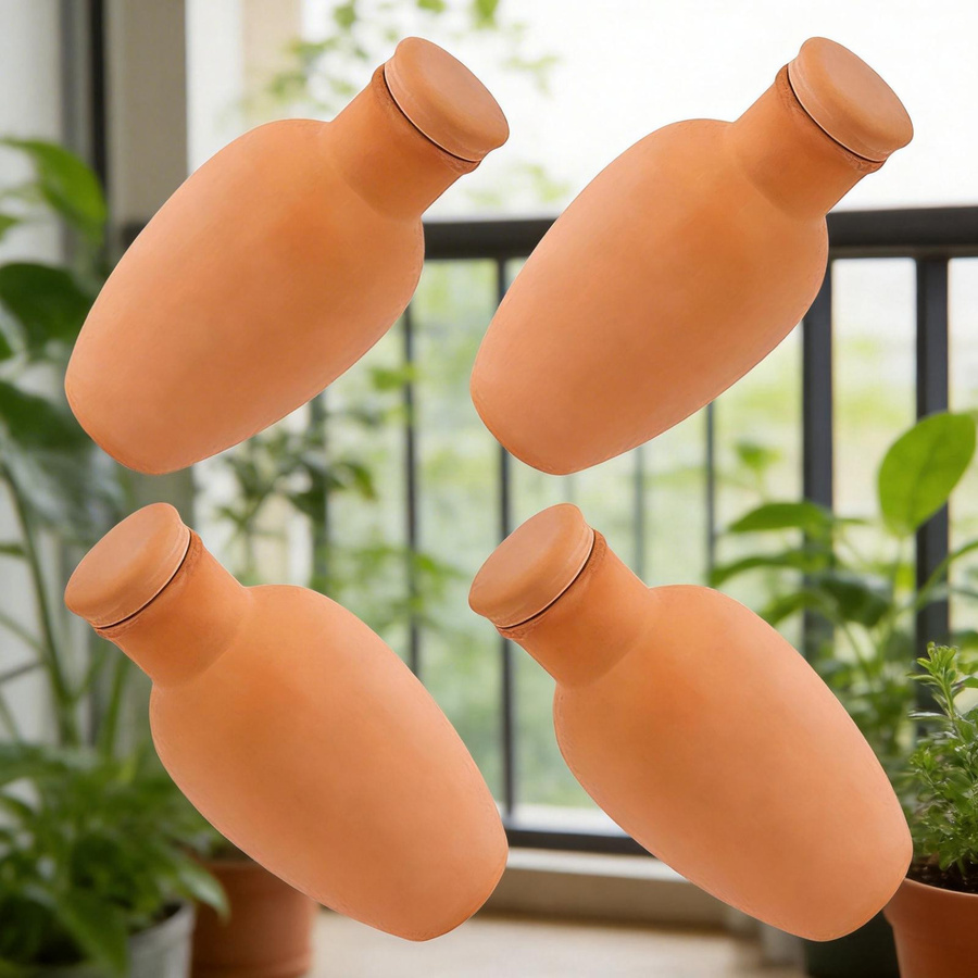 4er-Pack Spirit Dance Automatische Bewässerungsspikes aus Ton in Rot und Braun für Topfpflanzen und Sträucher - Bild 5