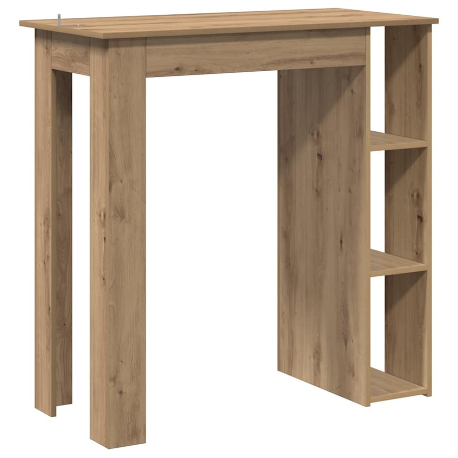 vidaXL Bartisch mit Regal in Artisan-Eiche, Braun, B/T/H: 102 x 50 x 103,5 cm - Bild 3