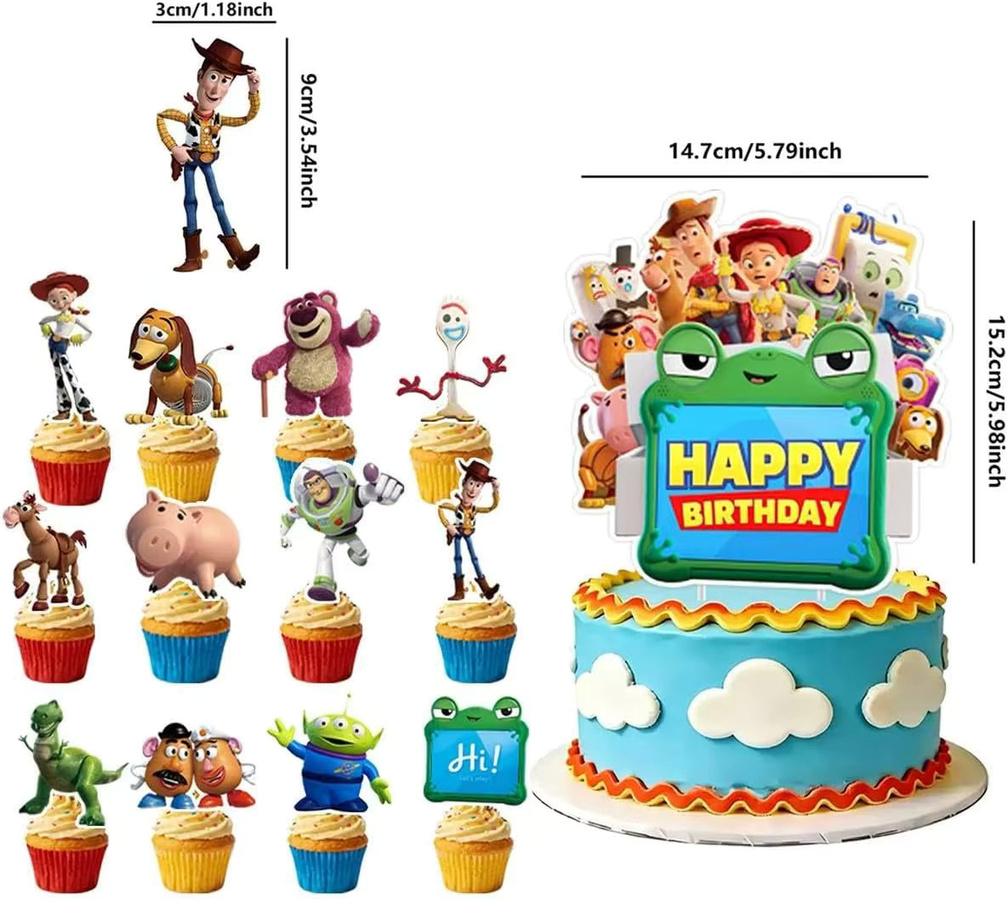Disney Toy Story Geburtstagstorten-Topper-Set, Tortendekoration Zubehör - Bild 3