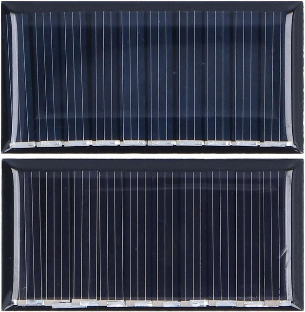 Aneng 2er-Set Mini Solarpanels aus polykristallinem Silizium, 0,25 W, 5V, wetterfest, Schwarz - Bild 1