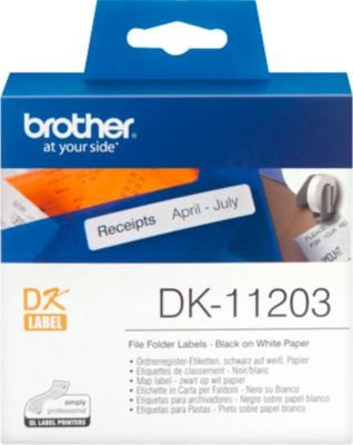 Brother DK-11203 Ordnerregister-Etiketten aus Papier, Weiß, 300 Stück, B: 8,7 cm, H: 1,7 cm - Bild 2