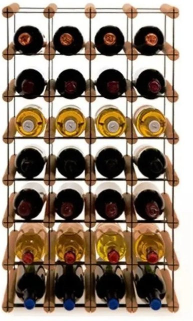 PROREGAL Modulares Weinregal Vinotega Mod aus massivem Kiefernholz, Braun geölt, H x B x T: 72,5 x 42,5 x 24,5 cm - Bild 1