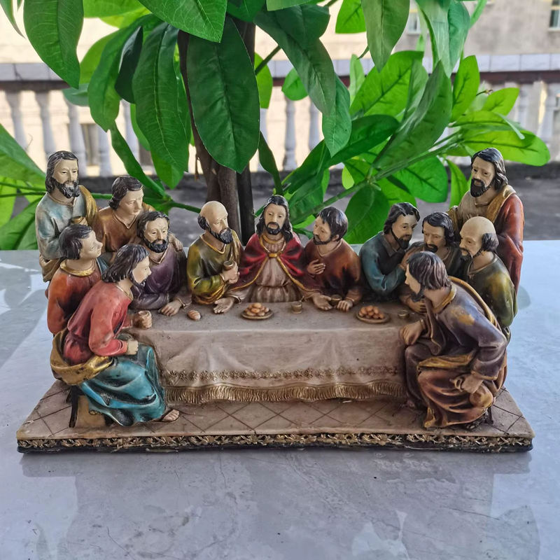 Kesoto Das Letzte Abendmahl Dekorative Statue aus Kunstharz in Mehrfarbig - Bild 2