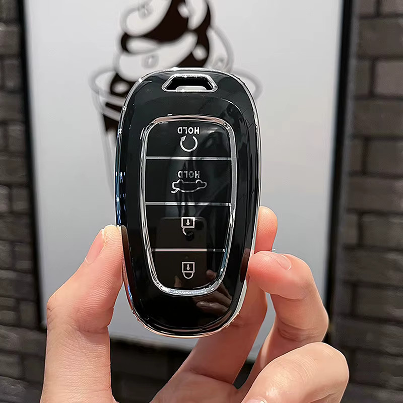 TPU Autoschlüssel Schutzhülle für Hyundai Tucson Solaris Sonata Hybrid Nexo NX4 Santa Fe DN8 mit 4 Tasten - Bild 3
