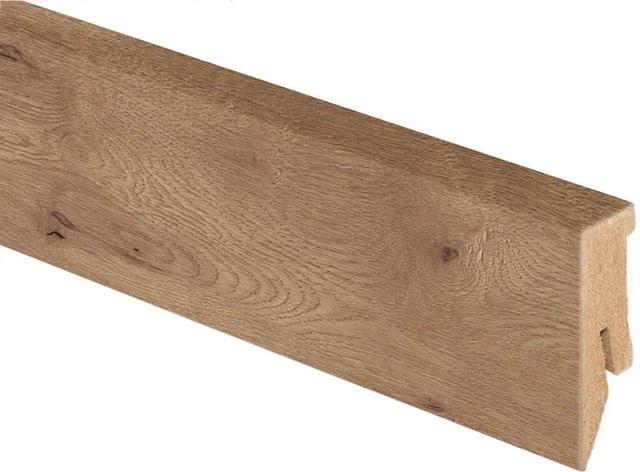 Kaindl Sockelleiste Eiche Cordoba Noble / Eiche Fresco aus Massivholz, Farbe Braun, H x B x T: 50 x 18 x 2600 mm - Bild 1