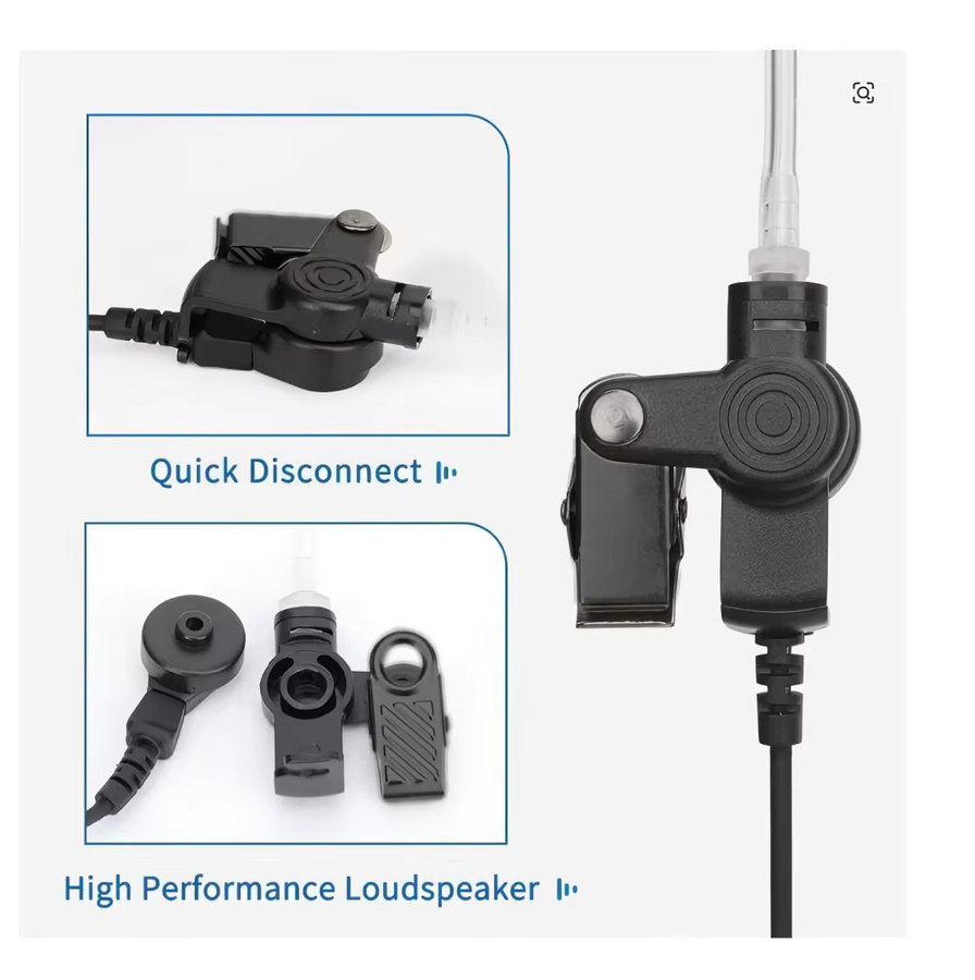 ABBREE Walkie-Talkie-Ohrhörer-Headset mit Mikrofon für Motorola XPR3000 XIRP6600 DP2000 MTP3200 DP2400 MTP3250 in Schwarz - Bild 3