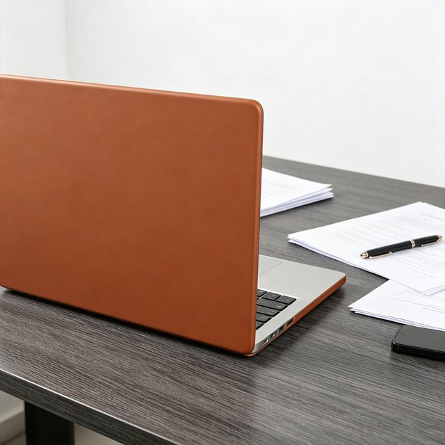 Leder-Laptop-Hülle für Apple MacBook Pro und Air in Rot - Bild 1
