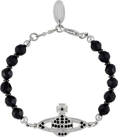 Vivienne Westwood Perlenarmband, 925 Silber, Schwarz, Unisex - Bild 1