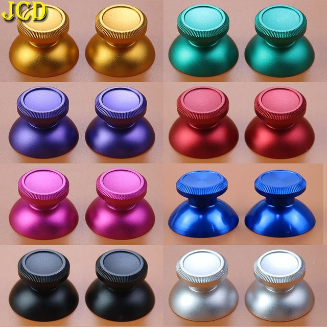 JCD 2er-Set Metall Analog Joystick Thumb-Stick Grip Caps in Blau für PS4 Pro und Xbox One Slim, Series X und Series S Controller Zubehör - Bild 1