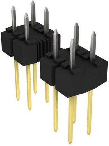 Molex Stiftleiste Standard 2 Reihen in Schwarz und Gold - Bild 1
